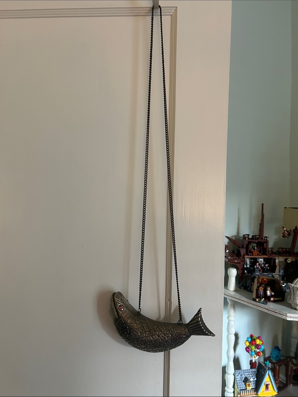 Rare Vintage Fish Purse in Silver Tone